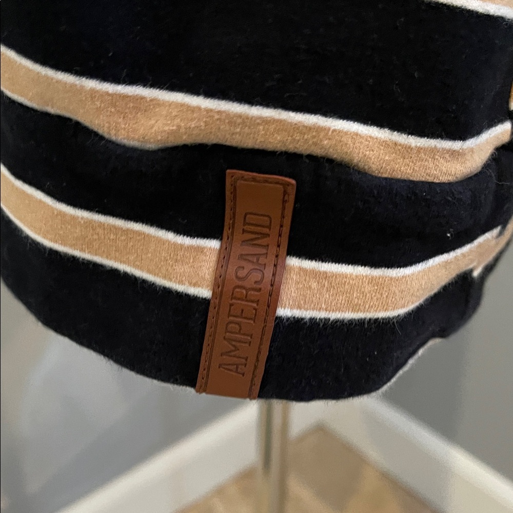AMPERSAND AVE Black and Cream Striped Drawstring Hoodie   ***FINAL OFFER*** - Picture 4 of 8